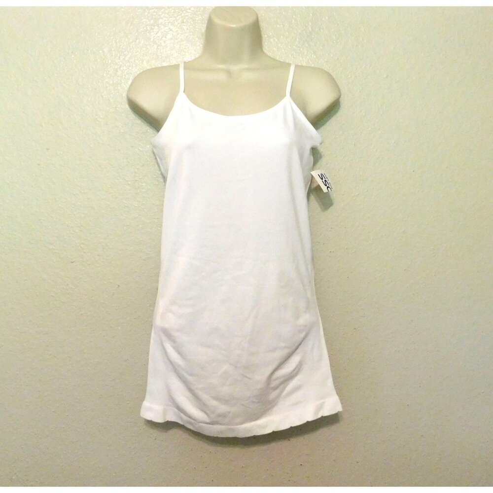 Olivia Blu Camisole Womens One Size White Scalloped Hemline Adjustable Straps